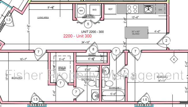 2 beds, 2 baths, 975 sqft, $1,575