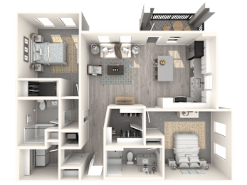 2 beds, 2 baths, 1,130 sqft, $2,164