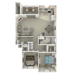 2 beds, 1 bath, 951 sqft, $1,919