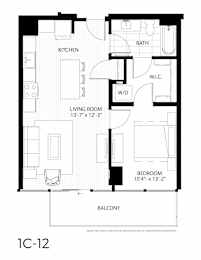 1 bed, 1 bath, 697 sqft, $2,600