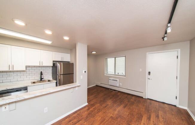 Kitchen open to the living area