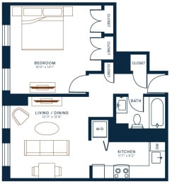 1 bed, 1 bath, 683 sqft, $3,525
