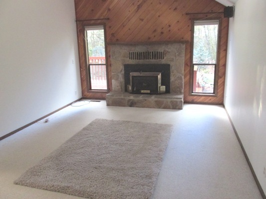 Large one level home with secluded backyard!