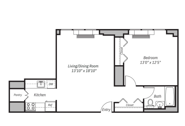 1 bed, 1 bath, $6,045, Unit 1118A