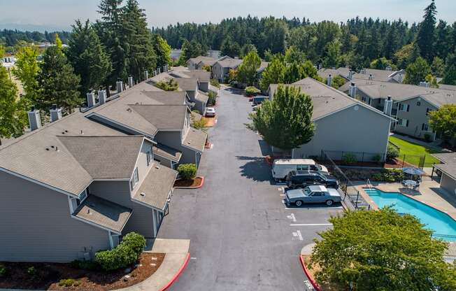 Aerial view at Arterra Apartments, Kent, WA