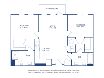 2 beds, 2 baths, 906 sqft, $4,884