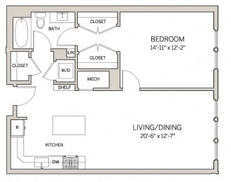 1 bed, 1 bath, 859 sqft, $2,677