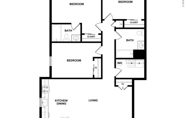 3 beds, 1 bath, 1,150 sqft, $1,900
