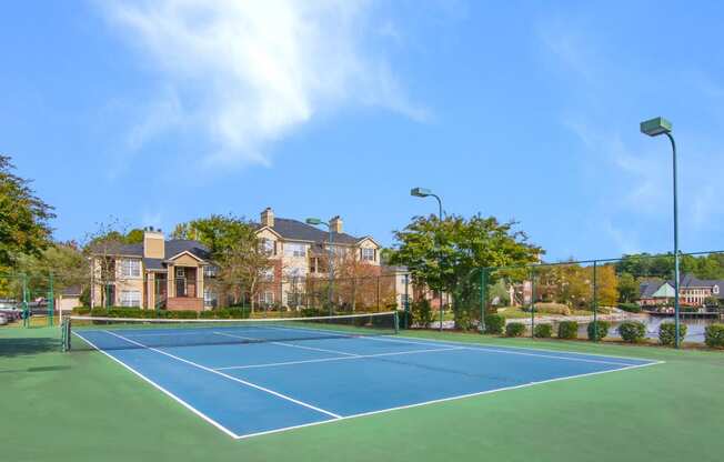 Outdoor Tennis Court at Bridford Lake Apartments, North Carolina, 27407
