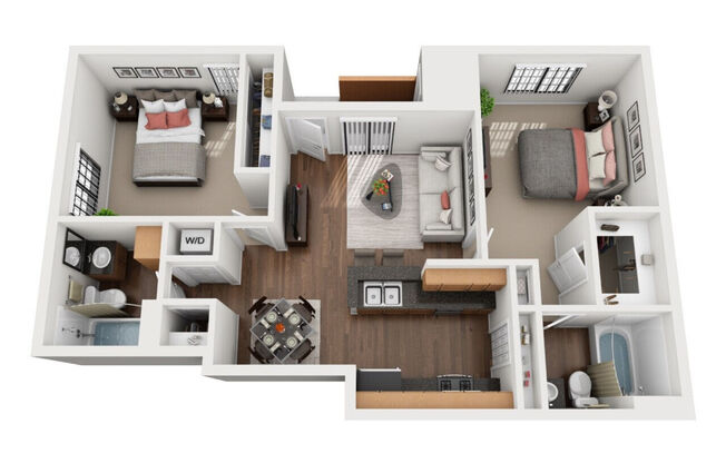 2 beds, 2 baths, 850 sqft, $2,803