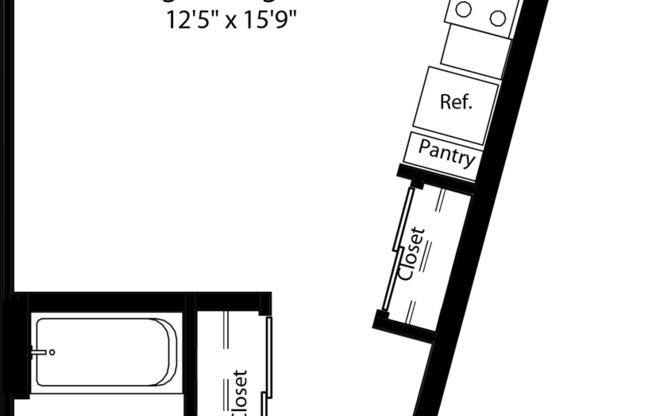 1 bed, 1 bath, 504 sqft, $1,958, Unit 249