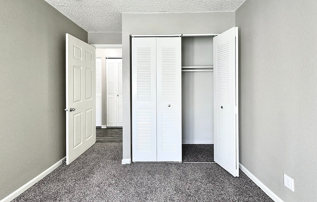 Fresh Paint in Bedroom with Closet Space