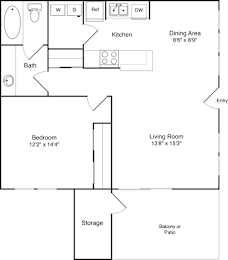 1 bed, 1 bath, 750 sqft, $3,250