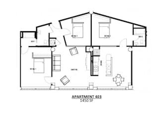 3 beds, 2 baths, 1,277 sqft, $2,600