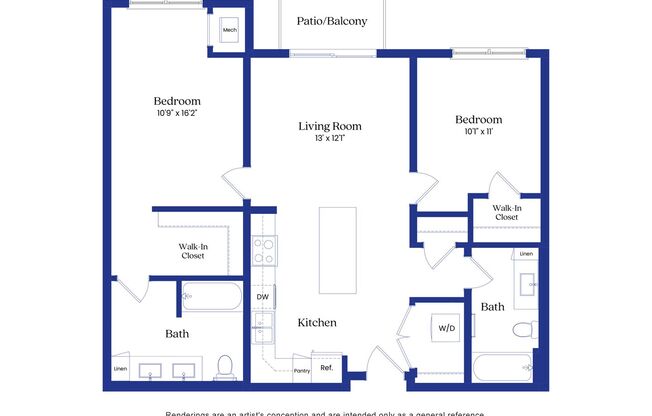 2 beds, 2 baths, 1,041 sqft, $2,395, Unit 404