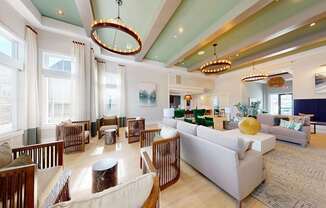 a clubhouse room with resident lounges
