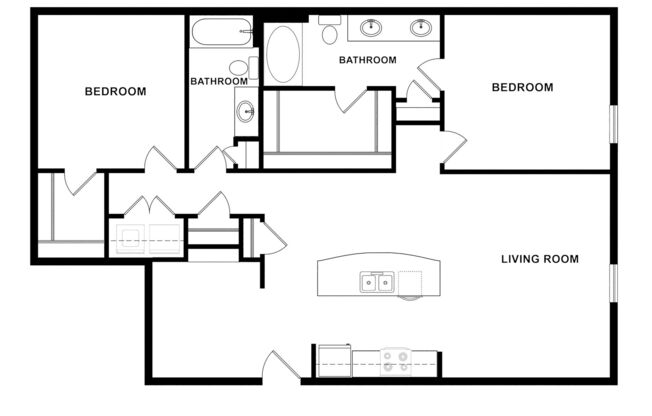 2 beds, 2 baths, 1,250 sqft, $2,035