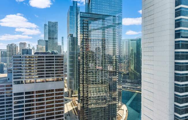 a view of the city from a high rise building at Cassidy on Canal, Chicago, Illinois