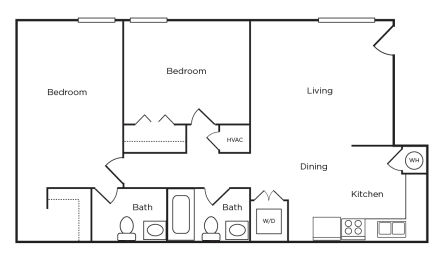 2 beds, 1.5 baths, 836 sqft, $1,125