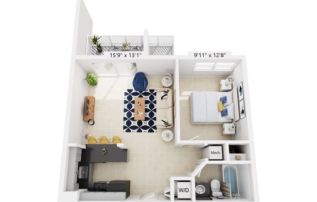 1 bed, 1 bath, 644 sqft, $1,557, Unit N253
