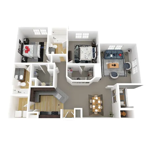 2 beds, 2 baths, 1,383 sqft, $1,713