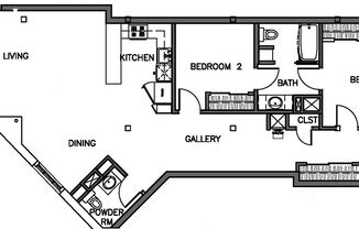 2 beds, 1.5 baths, 1,382 sqft, $1,435, Unit 403