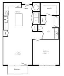 1 bed, 1 bath, 812 sqft, $1,697