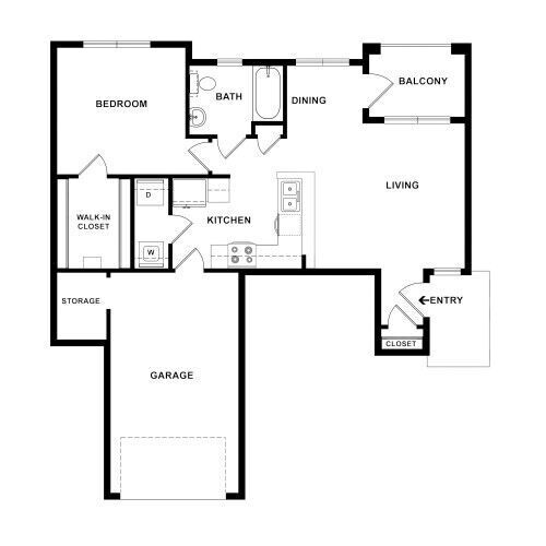 1 bed, 1 bath, 727 sqft, $1,145