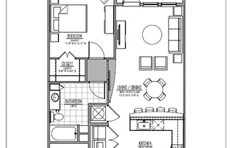 1 bed, 1 bath, 588 sqft, $1,525, Unit 104