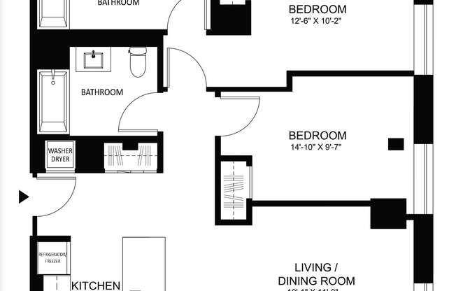 2 beds, 2 baths, 987 sqft, $5,279
