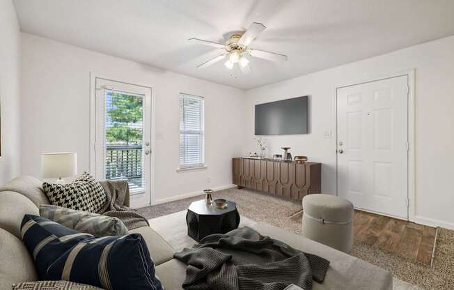 Living Area with Patio Walkout