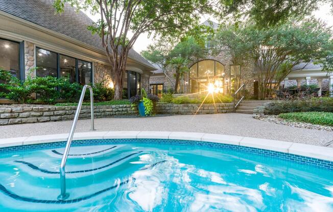 Ease into the spa inspired pool surrounded by stonework and shaded landscaping—just near the clubhouse.