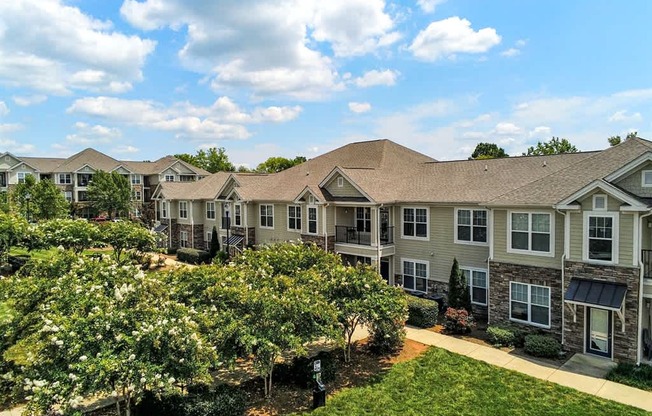 Exterior of walk-up units with private entries