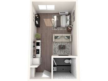 Studio, 1 bath, 249 sqft, $995