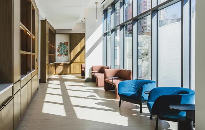 Soak up the sunlight in stylish lounge spaces designed for connection and calm.