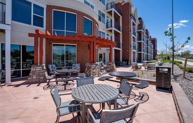 Patio at Heritage at Church Ranch 55+ Apartments, Westminster , CO