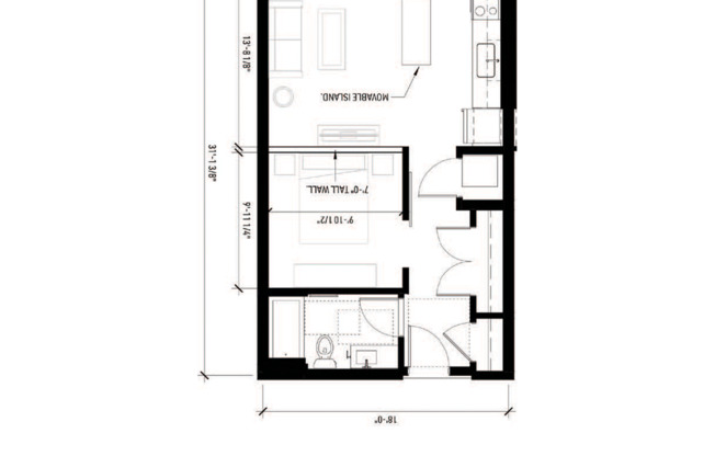 1 bed, 1 bath, 560 sqft, $1,425, Unit 302