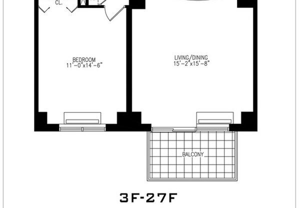 1 bed, 1 bath, $4,500, Unit 26F