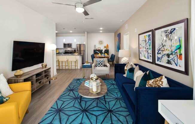 M South Apartments Model Living Room