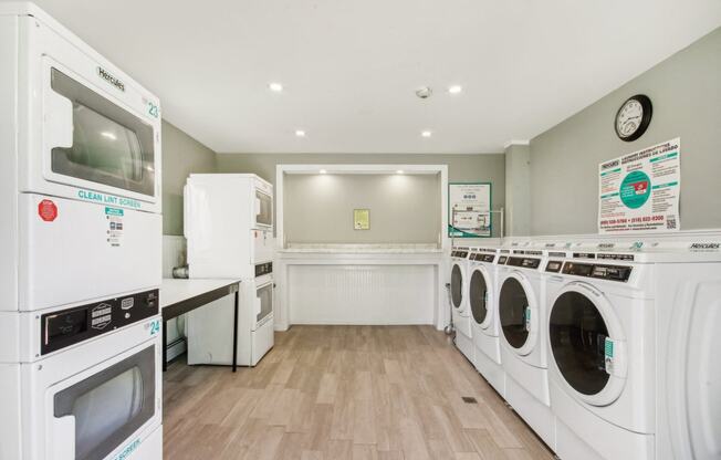 Laundry room facilities with Washers and Dryers