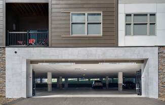 Entrance to parking garage at Cosmopolitan Apartments, Pennsylvania, 15237