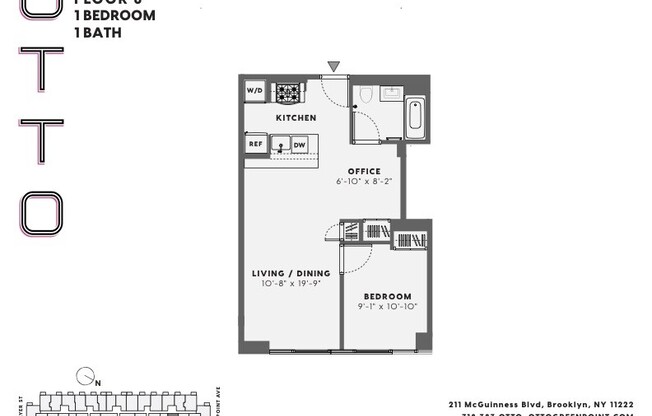 1 bed, 1 bath, $4,001, Unit 625