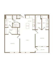 2 beds, 2 baths, 1,156 sqft, $2,262