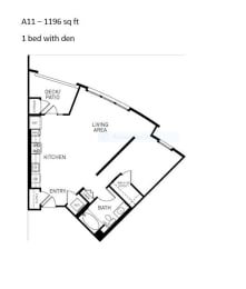 1 bed, 1 bath, 774 sqft, $2,890