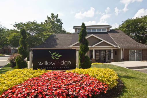 Welcoming Property Signage at Willow Ridge Apartments, Charlotte, NC
