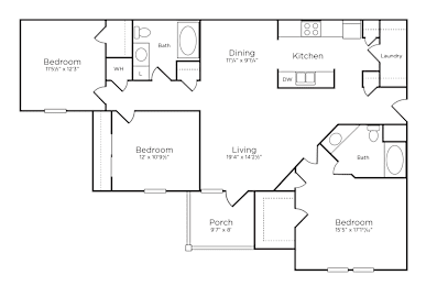 3 beds, 2 baths, 1,416 sqft, $1,546