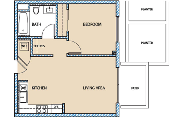 1 bed, 1 bath, 660 sqft, $2,298, Unit 4864 - 302