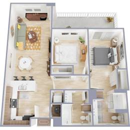 2 beds, 2 baths, 979 sqft, $1,879
