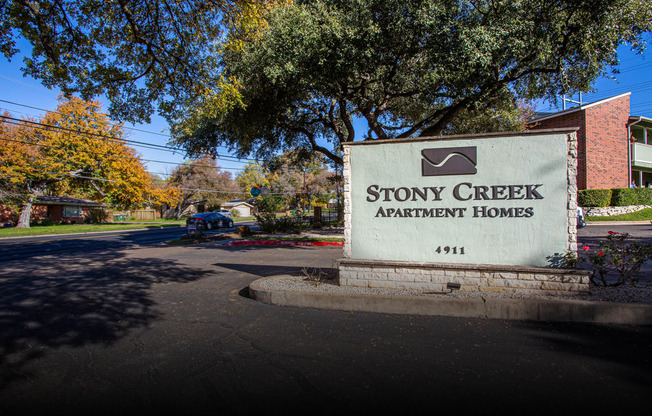 Monument Sign at Stony Creek Apartments