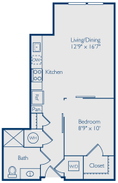 Studio, 1 bath, 517 sqft, $2,035